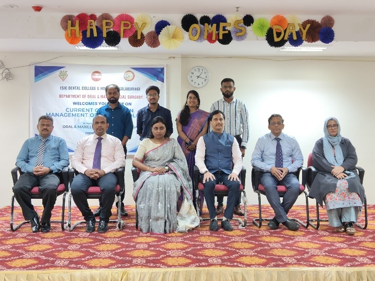 Department of Oral  Maxillofacial Surgery Report on CDE on “Current Concepts in Management of TMJ Pathologies” The CDE was organised by Oral Maxillofacial Surgery Department on 12-02-2024 at ESIC Dental College  Hospital as a part of Oral and Maxillofacial Surgeon’s Day celebration to commomorate the birth anniversary of Dr. Sorabjee Ginwalla, who is the first Oral and Maxillofacial Surgeon from India. 